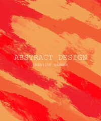 Poster - Abstract Red Orange paint Background. Vector illustration design