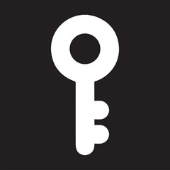 Wall Mural - Key icon vector. Key logo design. Key vector icon illustration isolated on black background