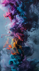 Wall Mural - abstract happiness colorful smoke