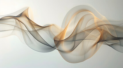 Wall Mural - dancing smoke on a white background