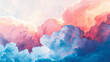 Watercolor light soft color clouds