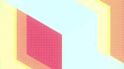 Poster - Digital seamless loop animation in an abstract geometric style with triangles and rectangles arranged in a pattern. 3d rendering. 4K, Ultra HD resolution