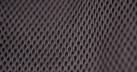 soft black ventilated mesh fabric with holes, black synthetic fabric for use in the manufacture of items