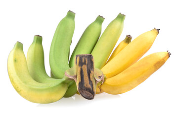 Canvas Print - Fresh ripe bananas on white background