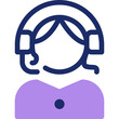 © Langkah Studio - Customer Support Female Team Support Icon in Dualtone Style