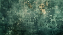Military Grunge Background, Distressed Textured Old Green Pattern Backdrop