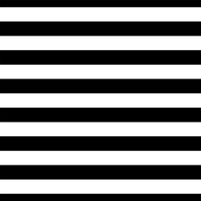 Striped Background With Horizontal Straight Black And White Stripes. Seamless And Repeating Pattern. Editable Vector Illustration.