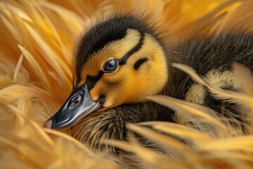 Wall Mural - baby mallard duck