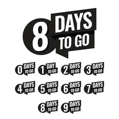 Fototapete - Countdown left days banner. count time sale. Nine, eight, seven six five four three two one zero days left. Vector illustration