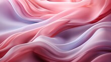 Abstract Lilac And Pink Textile Transparent Fabric. Soft Light Background For Cosmetics Or Other Products