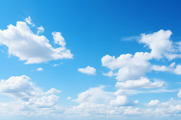 Sticker - white cloud with blue sky background. blue sky with white cloud background.