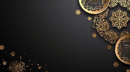 ramadan decoration background with copy space