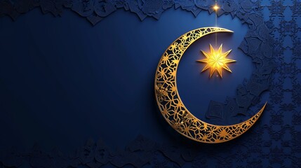 Wall Mural - Ramadan decoration background with copy space 