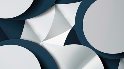 Wall Mural - geometric background white and dark blue, monochromatic, elegant, photorealistic