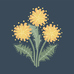 Wall Mural - cute vector illustartion of flowers