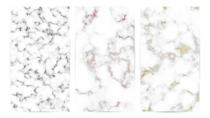 Wall Mural - Set of marble texture backgrounds