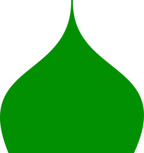 Minaret Or Onion Dome Shape Solid Green 