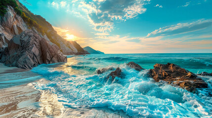 Wall Mural - water, sea, coast, beach, seascape, nature, landscape, ocean