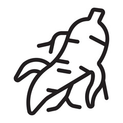 Sticker - ginseng line icon