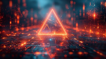 Aufkleber - Various geometric shapes including circles, hexagons, triangles, lines, squares, rectangles. Stylish cyberpunk logo. Big futuristic IT badges on banner. Tech and hi-tech design in  format.