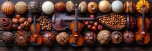 Artistic Pattern Of Different Musical Genres And Instruments, Background Image, Background For Banner