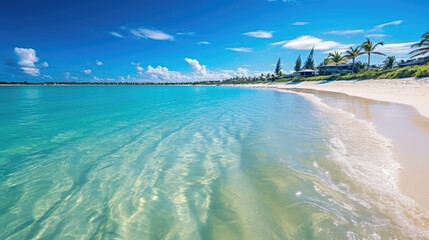 Wall Mural - Walking along the sandy shores of a secluded beach