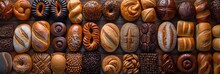 Realistic Pattern Of Various Breads And Pastries, Background Image, Background For Banner