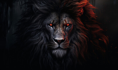 Wall Mural - Lion Portrait