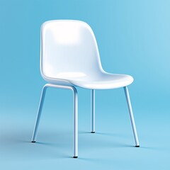 Poster - a white chair with legs