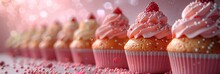 Whimsical Cupcakes And Sweets Pattern With Pastel Colors, Background Image, Background For Banner