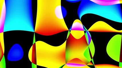 Leinwandbilder - Colorful Seamless Fluid Art Abstract Background. animation. 4k looping footage