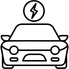 Poster - Electric Vehicle Icon