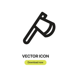 Poster - Axe icon vector. Linear-style sign for mobile concept and web design. Axe symbol illustration. Pixel vector graphics - Vector.	
