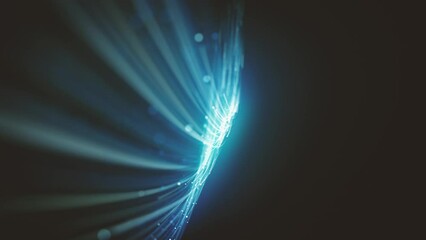 Wall Mural - abstract swirling and flowing lines background/ 4k animation of an abstract technology background wi