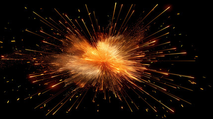 Cosmic Explosion With Radiant Sparks