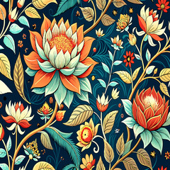 Wall Mural - pattern with flowers
