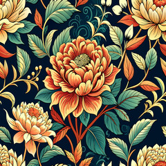 Wall Mural - pattern with flowers