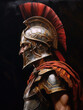 Spartan warrior. Digital art.