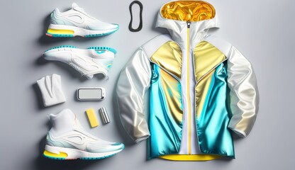 a collection of clothes from the future in retro style