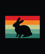 Vintage Rabbit Retro Silhouette Animal Lover 80s T-Shirt