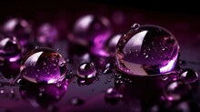 Beautiful Purple Water Droplets