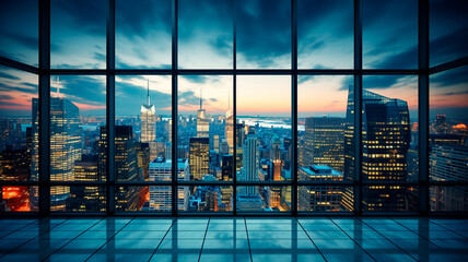 Wall Mural - modern city with glass and windows