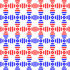 Sticker - Red and blue geometric stripes seamless pattern background vector. Colorful tribal ethnic fabric pattern design. Wall and floor ceramic tiles pattern.