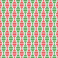 Poster - Red and green geometric stripes seamless pattern background vector. Colorful tribal ethnic fabric pattern design. Wall and floor ceramic tiles pattern.