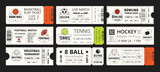 Fototapeta  - Sports Tickets Templates Set