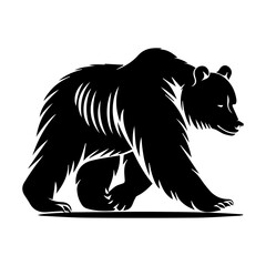 Sticker - bear logo silhouette Vector illustration