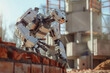 Construction Robot Bricklaying with Mortar Cannon