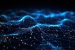 Cyber big data flow. Blockchain Azure data fields. Network line connect stream