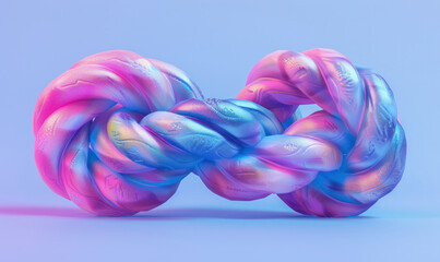 Poster - a colored rainbow metallic 3d design, soft color blending, holographic luminous style.