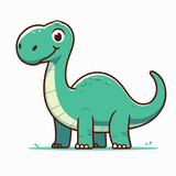 Fototapeta Dinusie - dinosaur ancient animal cartoon character illustration